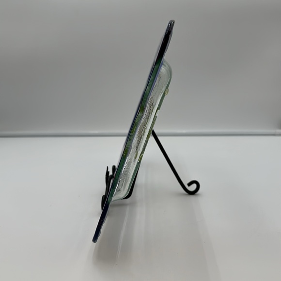 Silvestri Celebrate Platter Serving Dish by Lori Seibert Fused Glass - Picture 2 of 16